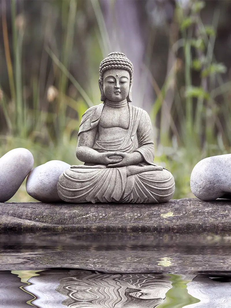 Buddha en position de méditation Vipassana